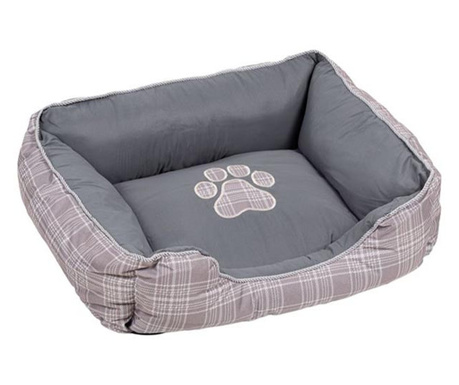 Легло за кучета Felis, Правоъгълен, Каре, 60х50х21 см, Сив