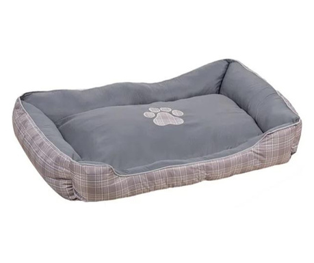 Легло за кучета Felis, Правоъгълен, Каре, 110x80x25 см, Сив