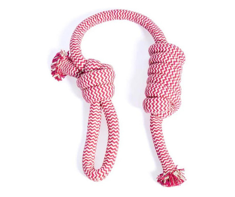 Играчка за куче Felis, Въже с възли, Памук, 63 см, Розов