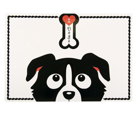 Комплект подложки за хранене Felis, За куче, 3 бр, Лесно почистване, 56x38 см, Бял
