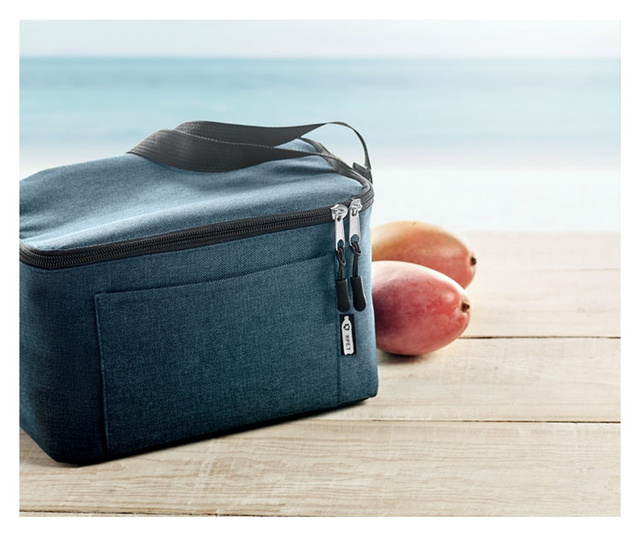 Хладилна чанта Cuba, 6 кутии, 25X15.5X14.5см, полиестер, Син