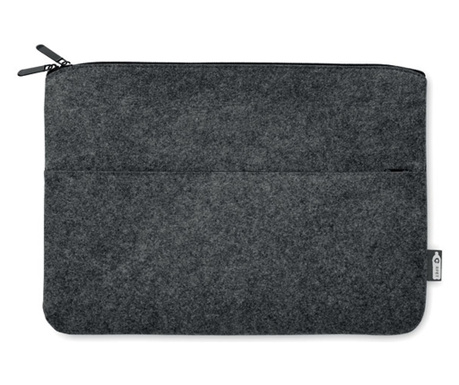Калъф за лаптоп Toplo, 14", преден джоб, 36X26см, Филц, Тъмносив