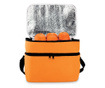 Хладилна чанта Casey, 2 отделения, алуминиево фолио, регулируема, полиестер, Оранжев