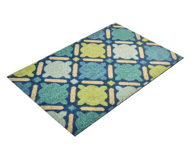 Covoras Chilai Home 877CHL1022, 45x70 cm, PVC, Verde/Albastru