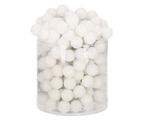 Gömb alakú fényfüzér, 7,5 méter, 50 LED, elemes, sárga