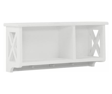 Ραφιέρα Τοίχου Rafaello Λευκή Ξύλινη 55x17x25 εκ.