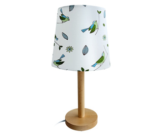 Fa lámpaernyő textil madár Qenny 20x20x39 cm