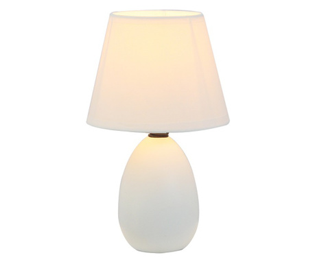 Бяла керамична лампа Qenny 14x14x24 см
