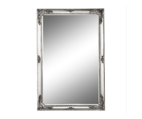 Malkia srebrno stensko ogledalo z lesenim okvirjem 60x90 cm