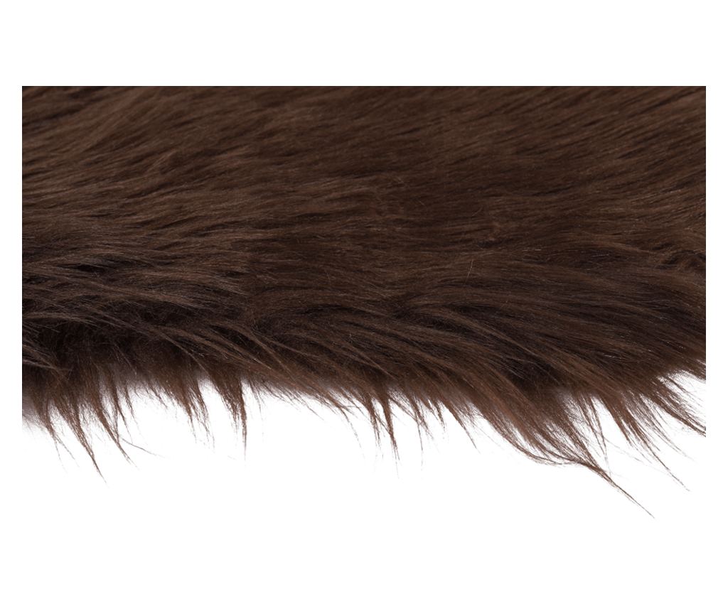 Preproga iz umetnega krzna Ebony Brown, 90x60 cm - 10