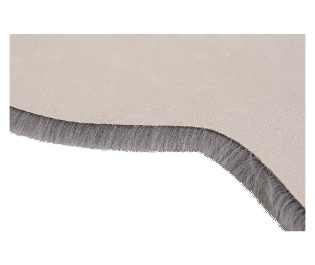 Preproga iz umetnega krzna Rabit Grey, 90x60 cm - 4