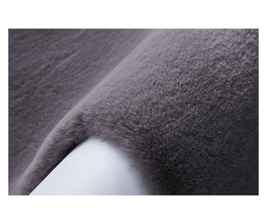 Preproga iz umetnega krzna Rabit Grey, 90x60 cm - 7