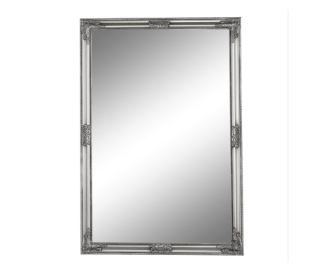 Malkia srebrno stensko ogledalo z lesenim okvirjem 66x96 cm