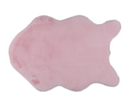 Ružičasti tepih od umjetnog krzna Rabit 90x60 cm