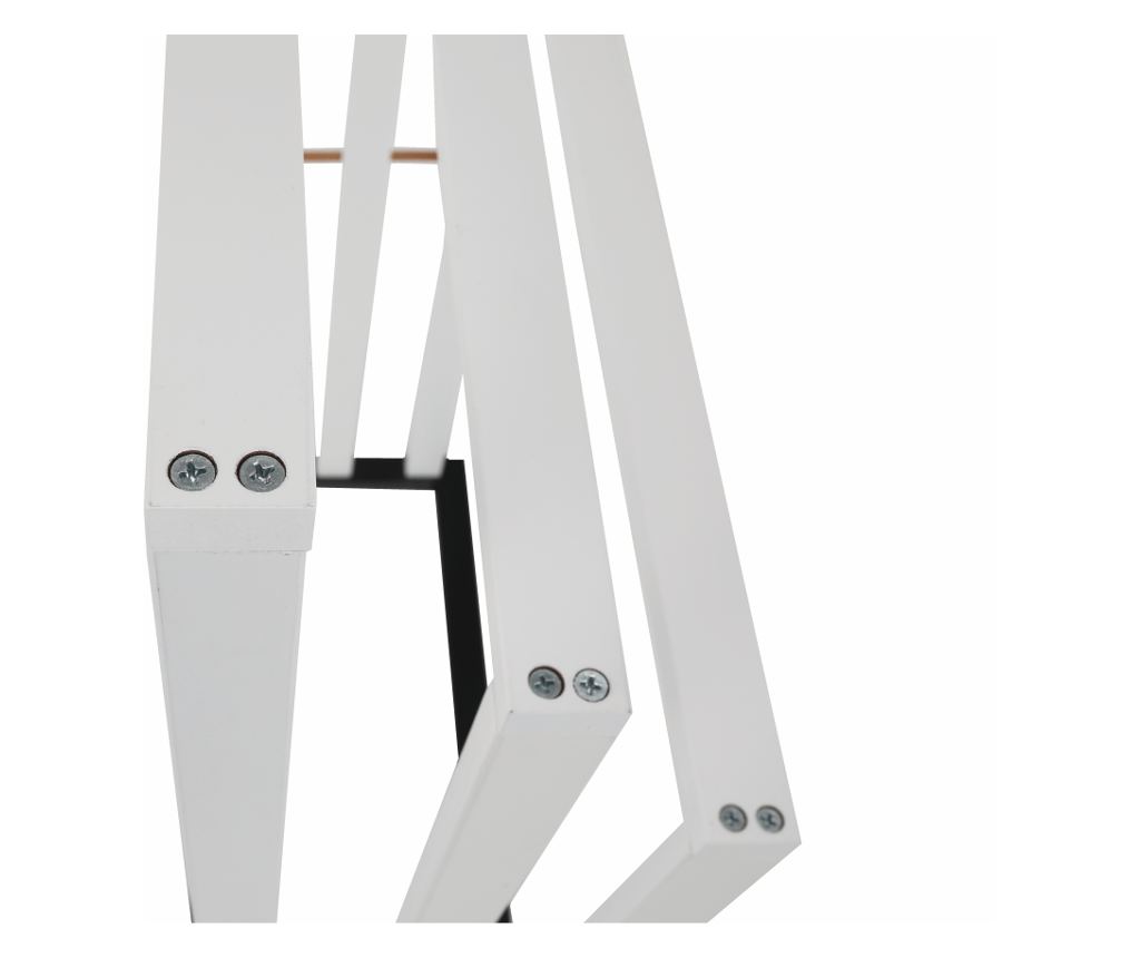 Komo MDF polica za brisače bela črna 54x24x82 cm - 9