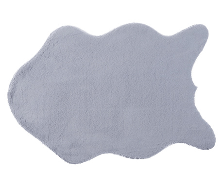 Sivi tepih od umjetnog krzna Rabit II 90x60 cm