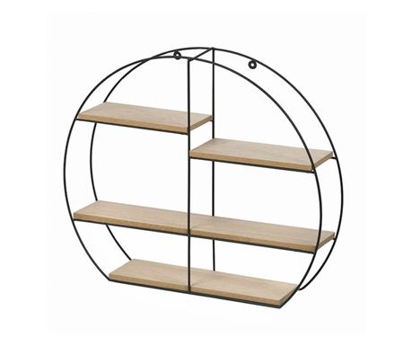 Етажерка за стена Desio Natural Black 50x10x42.5 см
