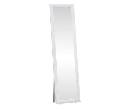 Podno ogledalo s bijelim drvenim okvirom Laval 40x150 cm