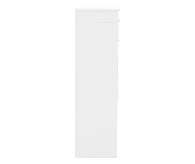 Cipős szekrény 2 rekeszes fehér mdf Seber 53,5x24x82,5 cm