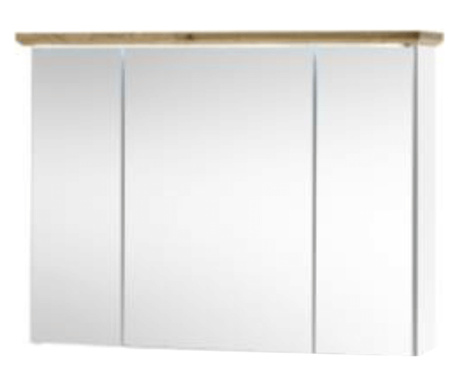 Viseča omarica z ogledalom bel hrast artisan Toskana 84x24x70 cm