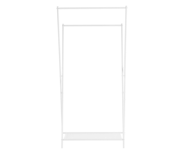 Етажерка за дрехи с бял метален рафт Julan 81x52.3x146/168 см