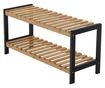 Kontre stalak za cipele od prirodnog bambusa mdf crni 70x26x33,5 cm