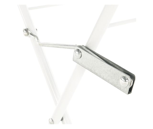 Bílý a šedý kovový sušák na prádlo Nodar 60x37x105 cm