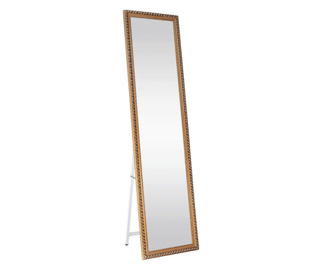 Podno ogledalo sa smeđim drvenim okvirom Laval 40x150 cm