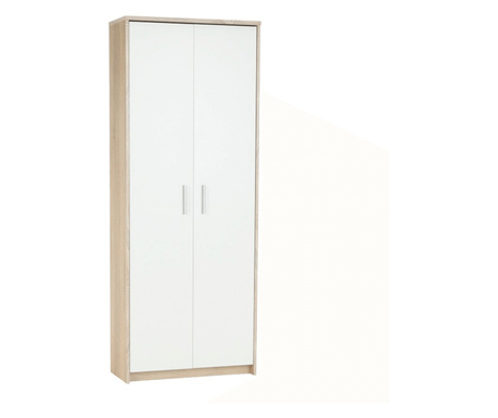 Garderobna omara Johan 2-vratna sonoma beli hrast 72,5x33,8x186 cm