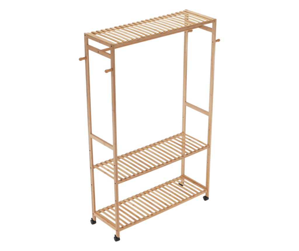 Přírodní bambusový šatní organizér Melar 112,5x35x165 cm - 7