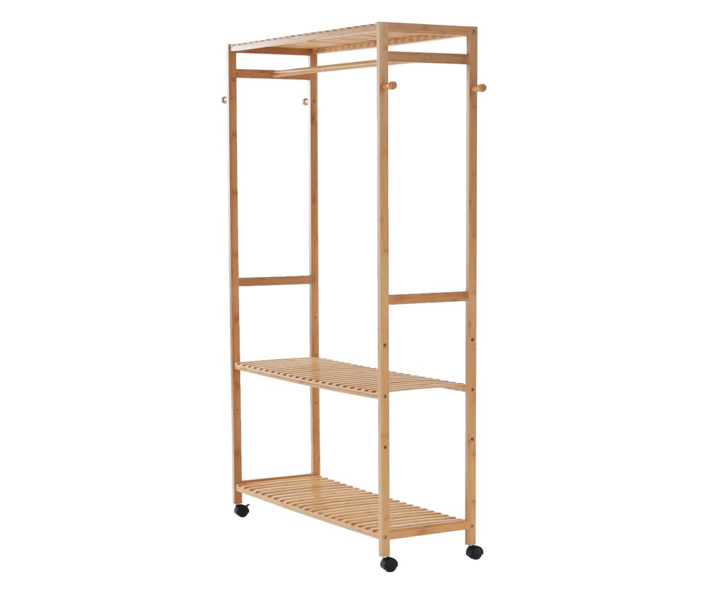 Přírodní bambusový šatní organizér Melar 112,5x35x165 cm - 8