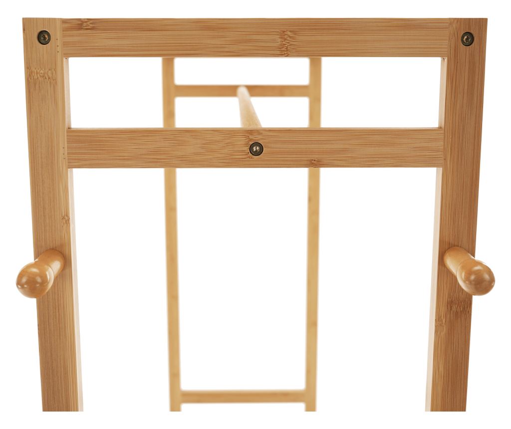 Přírodní bambusový šatní organizér Melar 112,5x35x165 cm - 10