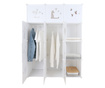 Модулен детски гардероб бяло кафяв Kitaro 107x47x142 см