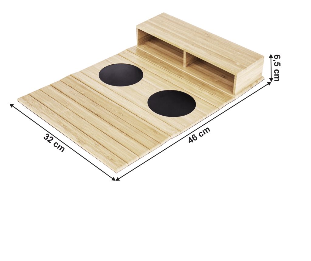 Organizator za kavč iz bambusa Natural 46x32x6,5 cm - 2