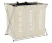 Cos rufe din panza bej Laundry 62x35x60 cm