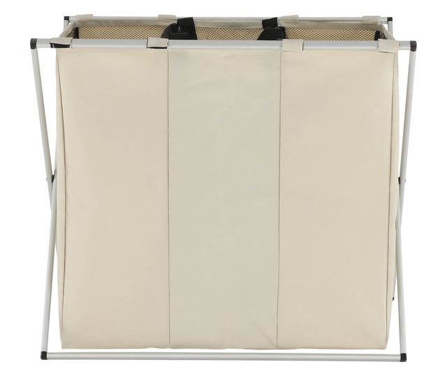 Cos rufe din panza bej Laundry 62x35x60 cm