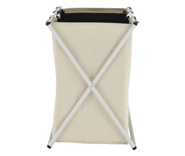 Cos rufe din panza bej Laundry 62x35x60 cm