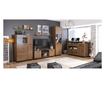 Vitrin mdf barna tölgy Bolzano fekete Delis Bal 58,9x38x201,2 cm