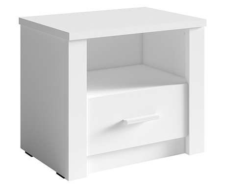 Комплект от 2 бели мдф нощни шкафчета Ramiak 50x36x44 см