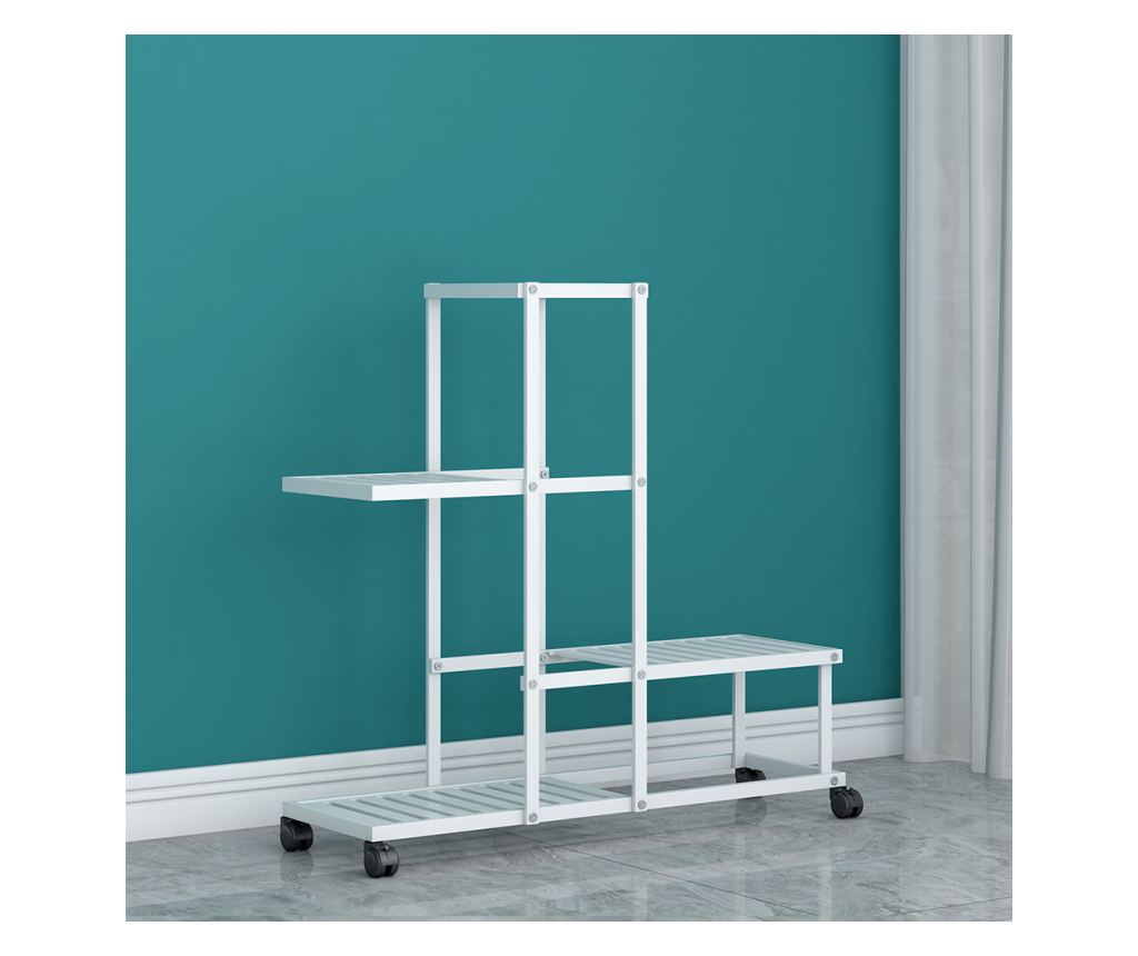 Mavero Fehér Multifunkciós Fém Polcrendszer 63x22,5x61,5 cm - 4