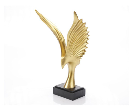Statueta din rasina, bird gold, auriu, 26 cm