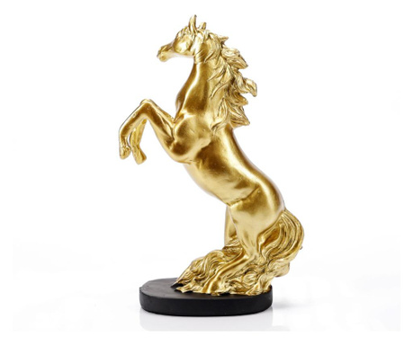 Statueta din rasina, horse gold, auriu, 23 cm