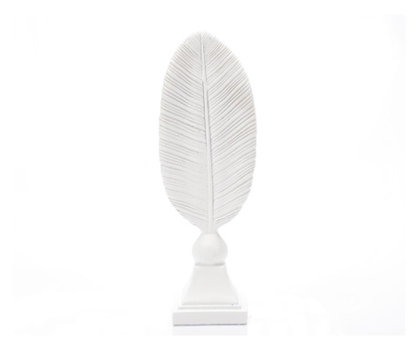 Statueta din rasina, feather white, alb, 27 cm