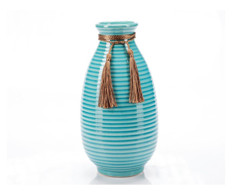 Vaza din ceramica, albastru, 24 cm
