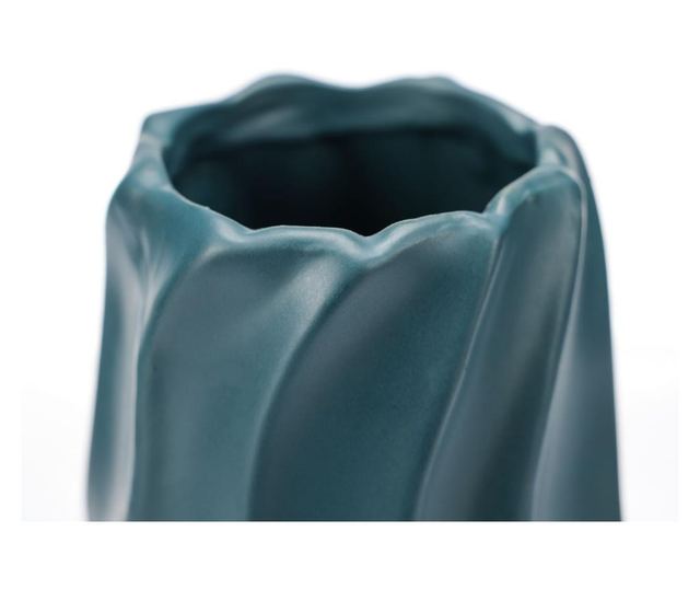Vaza decorativa, new waves, verde, 25 cm
