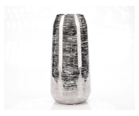 Vaza decorativa, silver, argintiu, 30 cm