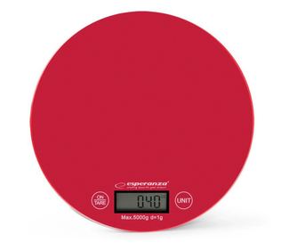 Кухненска везна Esperanza EKS003R Mango, ТАРА, LCD дисплей, 5кг, Червен