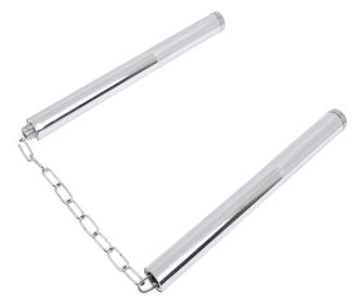 Nunceag-nunchucku, металик, сребро, 27 см