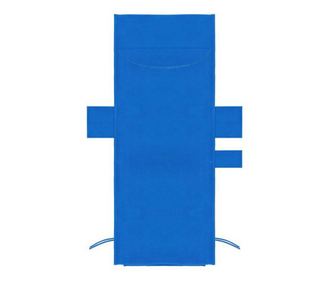 Prosop pentru sezlong, cu 3 buzunare, microfibra, albastru, 210x75 cm, Springos