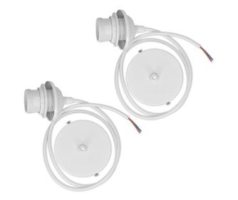 Set 2 Pendule de interior 80 cm cu dulie pentru becuri E27, Kwmobile, Alb, 45541.02